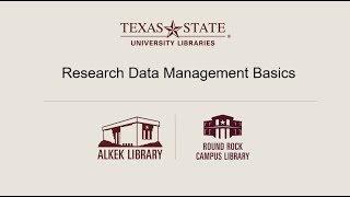 Research Data Management Basics