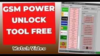 GSM POWER UNLOCK TOOL FREE