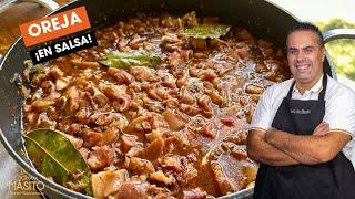 Receta fácil de OREJA EN SALSA el famoso aperitivo de los bares