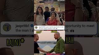 rajni Kant and jasprit bumrah in Ambani's wedding  #cricket #jaspritbumrah #vk #viratkohli