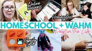 Homeschool + Work at Home Mom DITL | Homeschool + Online Business + Cleaning + Reading