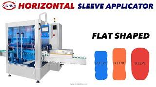 Flat Shaped Bottles and Jars Horizontal Shrink Sleeve Applicator