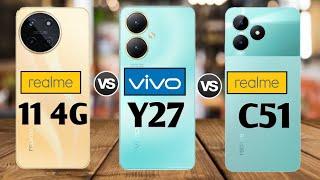 Realme 11 4g vs Vivo Y27 4g vs Realme C51 @Thedstech