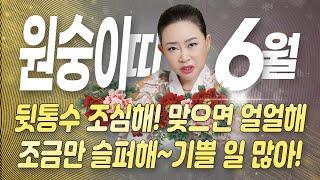6월 원숭이띠운세️사람 조심️ 이제는 정리해 할 때!  슬픔 끝에 기쁨이 따라온다!