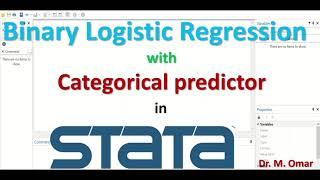 Binary Logistic Regression with Categorical predictor in STATA