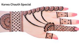 scrolling henna Mehndi Designs | Karwa chauth ki mehandi designs | Simple Mehndi Design | #Mehndi