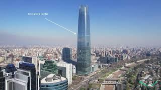 Vista aérea sector oriente de Santiago. Club de Golf Los Leones ️‍️️‍️Costanera Center 