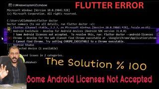 Flutter Error Some Android License not accepted