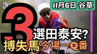 【#賽馬易到咁】(11月6日) 上場搏失，泰安揀騎，今場1Q返｜賽馬貼士｜過關｜谷草