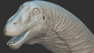 Alamosaurus skin digital sculpt complete