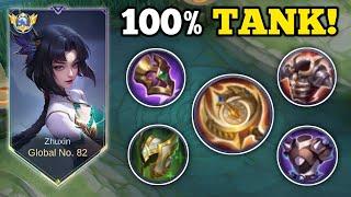 ZHUXIN 100% TANK BUILD IS BROKEN!‼️ (must try!) | GLOBAL ZHUXIN BEST BUILD -MLBB