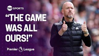 Erik ten Hag reacts to Man United's 3-0 victory against Southampton