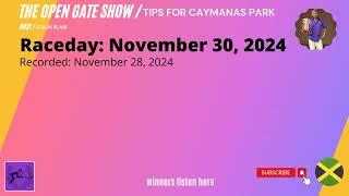 Tips for Caymanas Park Horse Racing, Jamaica - Raceday Saturday November 30, 2024