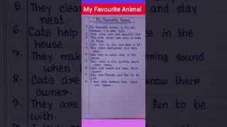 10 lines essay on my favourite animal cat in English!! My favourite animal cat!! My favourite animal