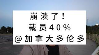 崩溃了！裁员40%，坐标加拿大多伦多