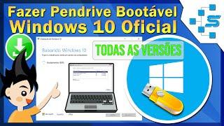 Como Fazer um Pendrive de Instalação do Windows 10 Todas As Versões Oficiais