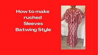 How to make a batwing Style with ruched sleeves |easy diy@stylewithOma