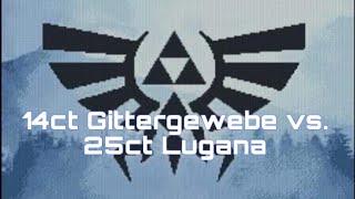 Vergleich Zelda 14 ct Gittergewebe vs. 25 ct Zweigart Lugana - Perlensticken | Rina Jackson