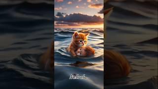 **Brave Kitten Saves Drowning Baby!  Jungle Rescue Mission | Mehrab Cartoons**