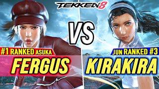 T8  Fergus (#1 Ranked Asuka) vs KiraKira (#3 Ranked Jun)  Tekken 8 High Level Gameplay