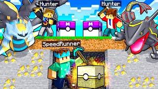 LUCKY BLOCK Pixelmon MANHUNT In Minecraft! (Speedrunner Vs Hunters)