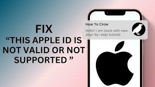 {Fixed} This Apple ID Is Not Valid Or Not Supported | How To Fix Apple ID Not Valid Or Supported