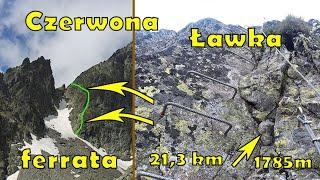 Czerwona Ławka - najtrudniejszy szlak -  Tatry Wysokie - cała ferrata