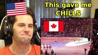 American Reacts to Canadians Saving the U.S. National Anthem (After the Mic Cuts Out)