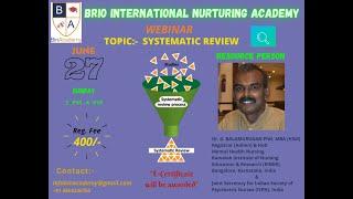 SYSTEMATIC REVIEW BY DR G BALAMURUGAN