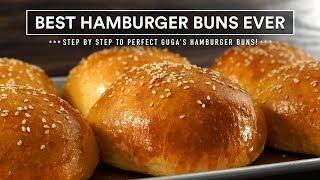 Most AMAZING HAMBURGER BUNS recipe ever | GugaFoods