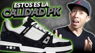 VERDADERA CALIDAD PK en SNEAKERS desde CHINA  LOUIS VUITTON TRAINER BLACK  En EXTREMO LUJOSO 