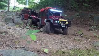 2 TRAXXAS TRX4 X Rated scale Crawling  with XXX RATED GARAGE and Triple X Garage