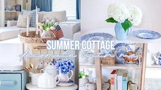 SUMMER COTTAGE DECORATE WITH ME! | COTTAGE HOME DECORATING IDEAS 2024 🩵