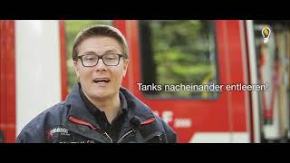 Tankpendelverkehr - Ausschnitt des Ausbildungsvideos (TLF)