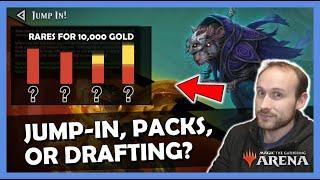 Jump In Vs Packs Vs Drafting - Which Is Better For Collection Building? | MTG Arena Economy Guide