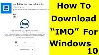 How To Install Imo App In Windows 10 Pc