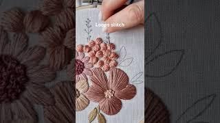 Fluffy flower hand embroidery #embroidery #handembroidery #handmade #stitch #art #flowers #aesthetic