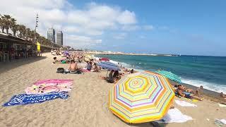 Barcelona Beach Walking Tour || Beach Party Vibes || Beach Bloggers || Barcelona Beach || #vlogs