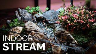 Stunning Indoor Micro Landscape with Flowing Stream