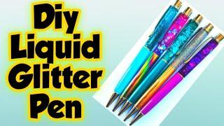 Diy Liquid Glitter Pen/how to make liquid glitter pen at home/diy glitter pen/diy lava glitter pen