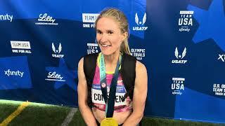 Val Constien after winning 2024 US Olympic Trials steeple