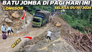 BATU JOMBA DI PAGI HARI INI, Batu Jomba Longsor, Jalan Batu Jomba Mengalami Keretakan