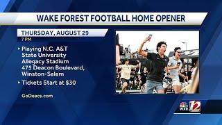 Wake Forest University kicks off football season against N.C. A&T State University