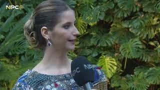 Entrevista com Carlota Gonçalves no desfile de moda de Rafael Freitas 2023