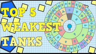 TOP 5 WEAKEST / USELESS TANKS | Diep.io