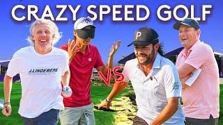 CRAZY Three-Hole Speed Race | Jimmy Bullard & Min Woo Lee vs. Tubes & Hidalgo @GOLFLIFECREW