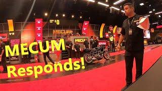 MECUM AUCTION RESPONDS IN A BIG WAY TO THE SELLER'S SCAM