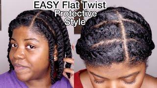 Easy Protective Style - Flat Twist Bun