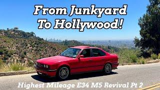 Can The Highest Mileage BMW E34 M5 Reliably Drive Across California?  Pt. 2 : Roadtrip & Inspection