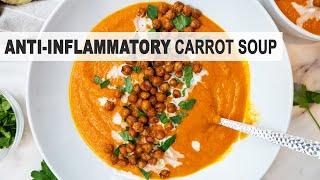 CARROT GINGER BLENDER SOUP | gut health and anti-inflammatory recipes